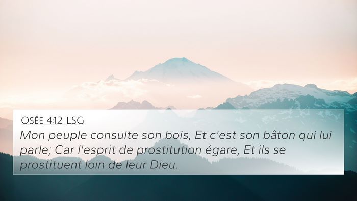 Osée 4:12 LSG Bible Verse Image