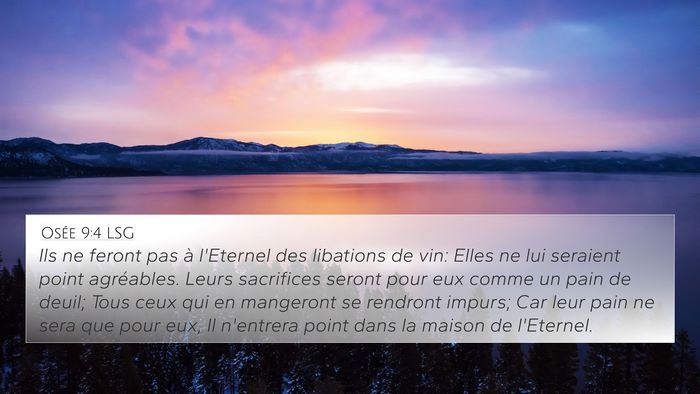 Osée 9:4 LSG Bible Verse Image