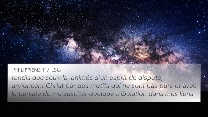 Philippiens 1:17 LSG Bible Verse Image