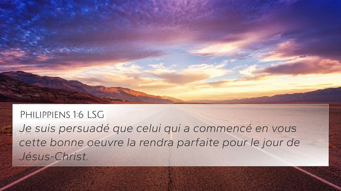 Philippiens 1:6 LSG Bible Verse Image