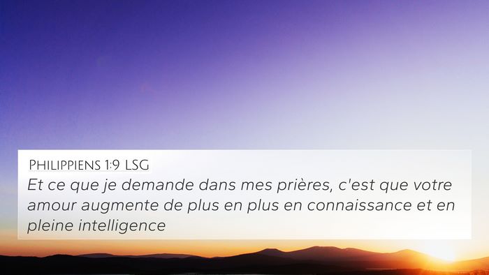 Philippiens 1:9 LSG Bible Verse Image