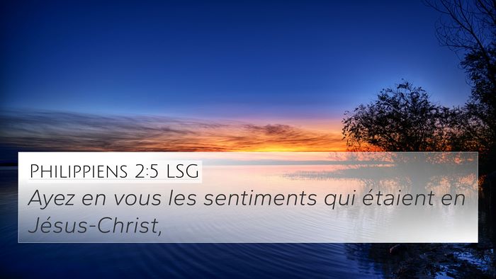 Philippiens 2:5 LSG Bible Verse Image