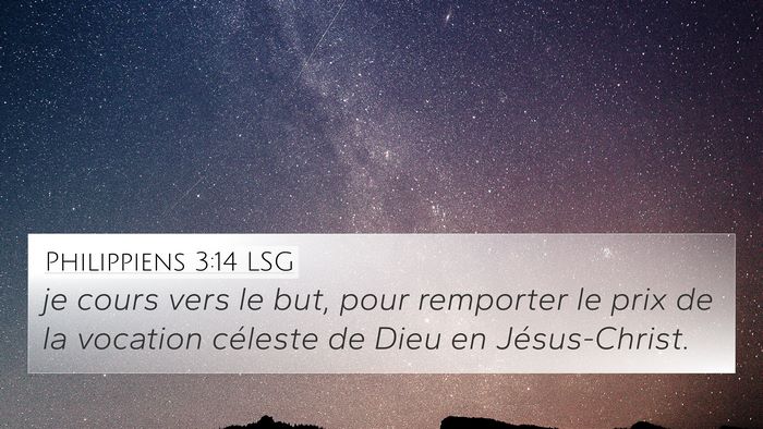 Philippiens 3:14 LSG Bible Verse Image
