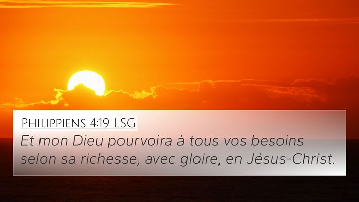 Philippiens 4:19 LSG Bible Verse Image