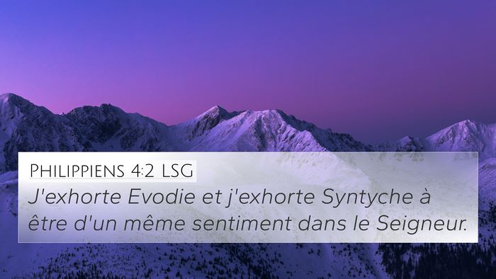Philippiens 4:2 LSG Bible Verse Image