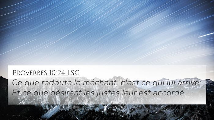 Proverbes 10:24 LSG Bible Verse Image