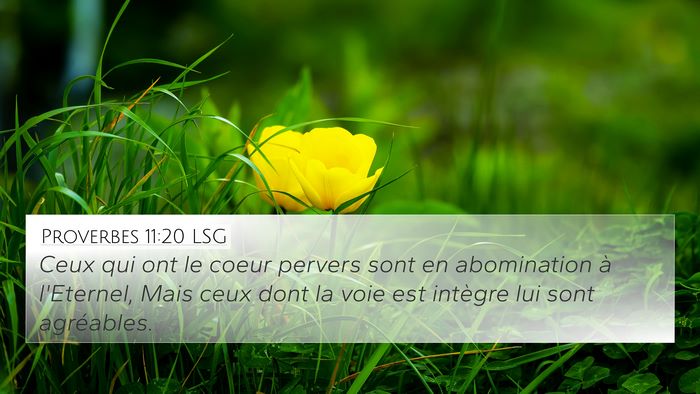 Proverbes 11:20 LSG Bible Verse Image