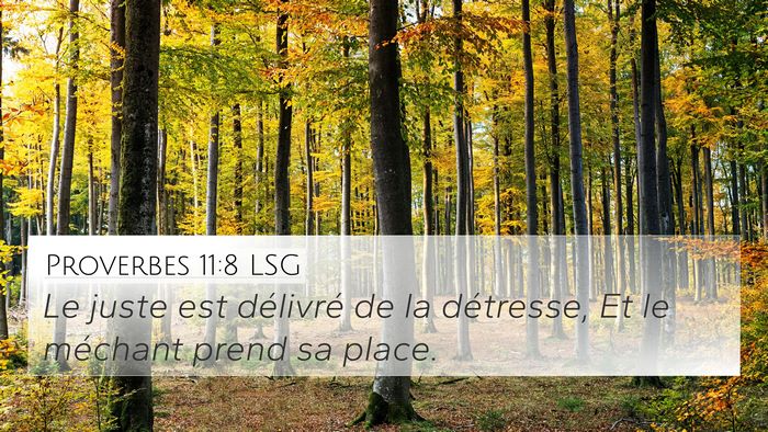 Proverbes 11:8 LSG Bible Verse Image