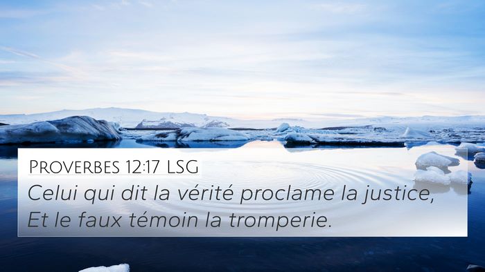 Proverbes 12:17 LSG Bible Verse Image