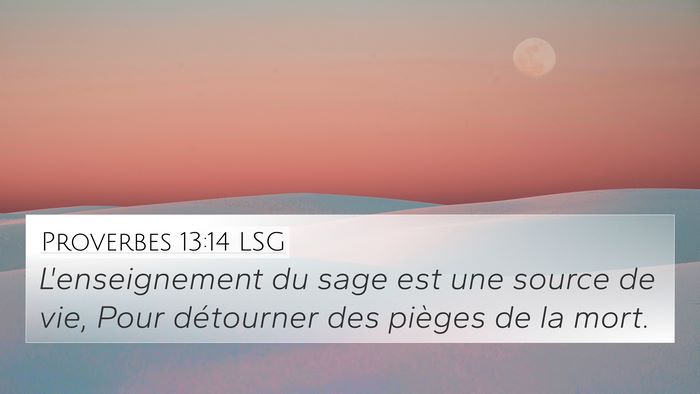 Proverbes 13:14 LSG Bible Verse Image