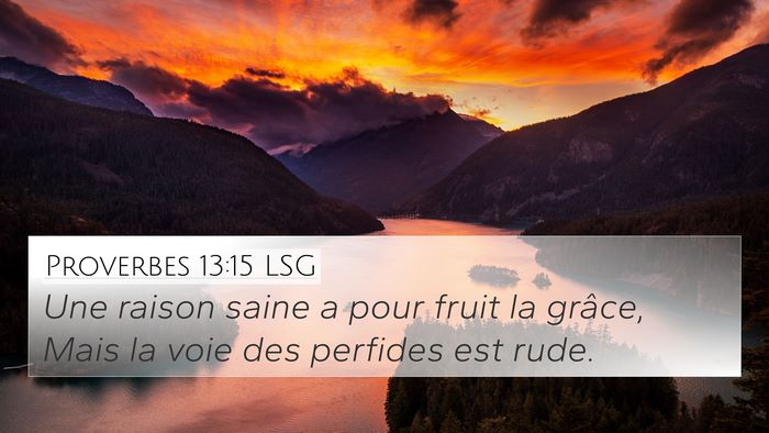 Proverbes 13:15 LSG Bible Verse Image