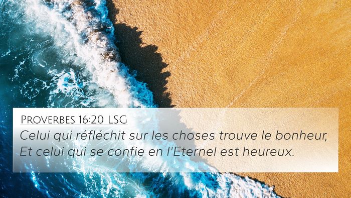 Proverbes 16:20 LSG Bible Verse Image