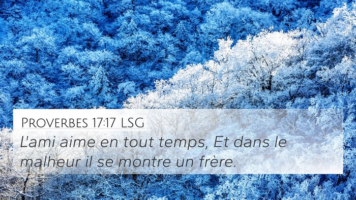 Proverbes 17:17 LSG Bible Verse Image
