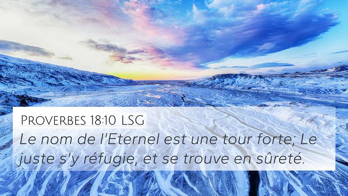 Proverbes 18:10 LSG Bible Verse Image