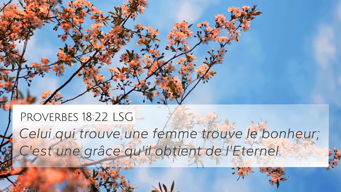 Proverbes 18:22 LSG Bible Verse Image