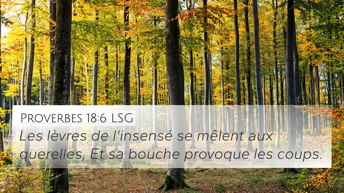 Proverbes 18:6 LSG Bible Verse Image