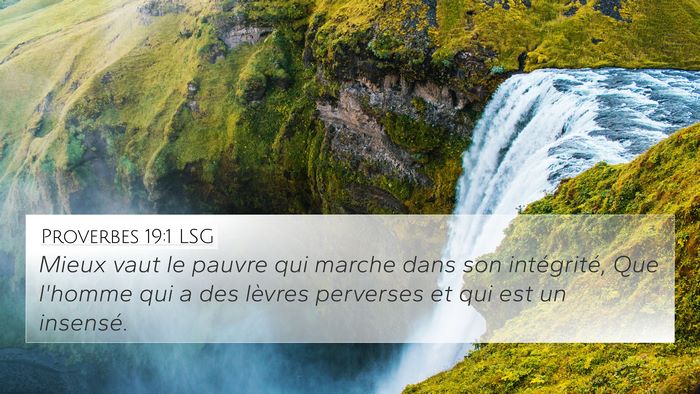 Proverbes 19:1 LSG Bible Verse Image