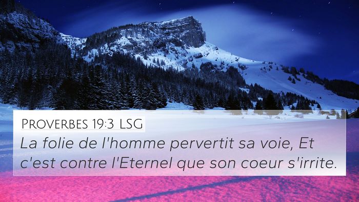 Proverbes 19:3 LSG Bible Verse Image