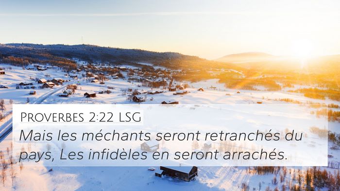 Proverbes 2:22 LSG Bible Verse Image