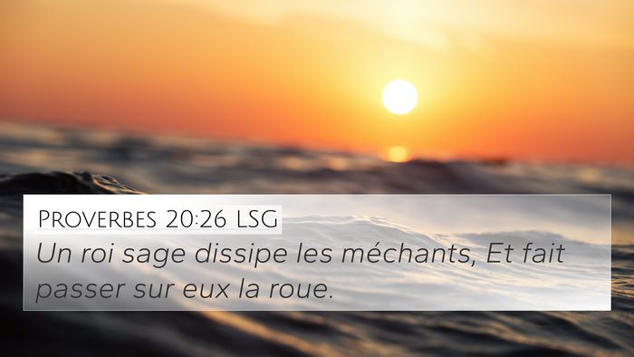 Proverbes 20:26 LSG Bible Verse Image
