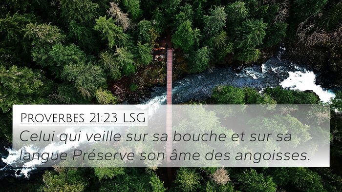 Proverbes 21:23 LSG Bible Verse Image