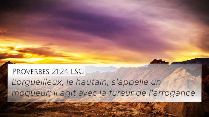 Proverbes 21:24 LSG Bible Verse Image