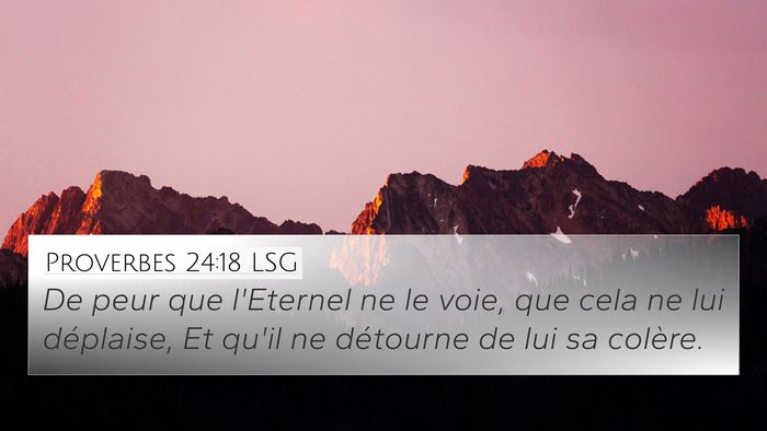 Proverbes 24:18 LSG Bible Verse Image