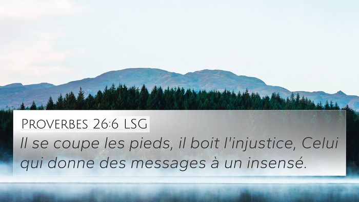 Proverbes 26:6 LSG Bible Verse Image