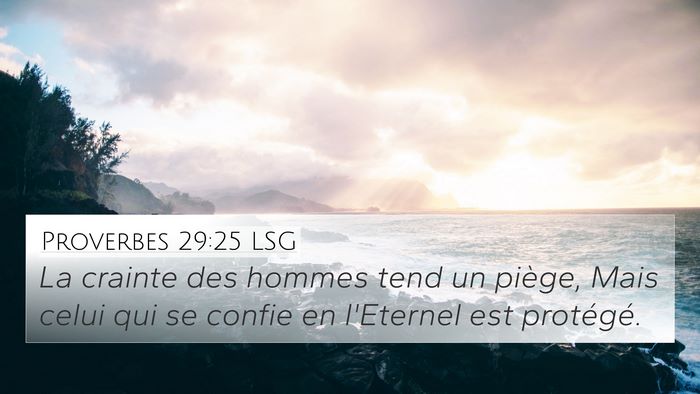Proverbes 29:25 LSG Bible Verse Image