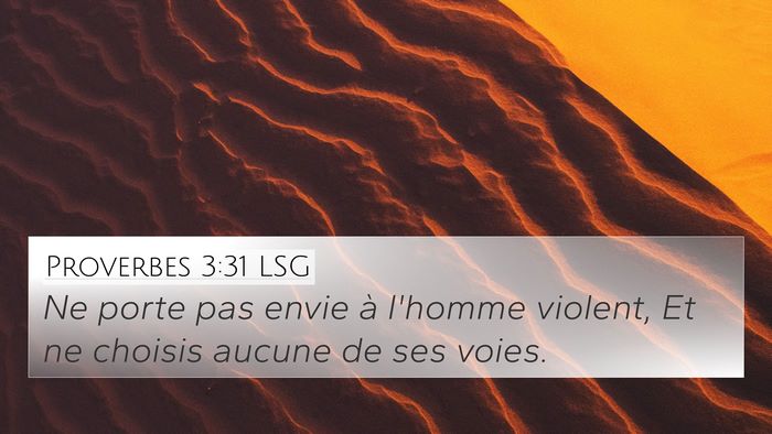 Proverbes 3:31 LSG Bible Verse Image