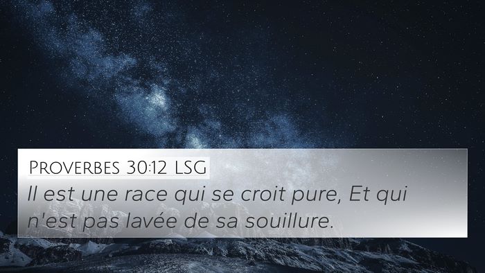 Proverbes 30:12 LSG Bible Verse Image