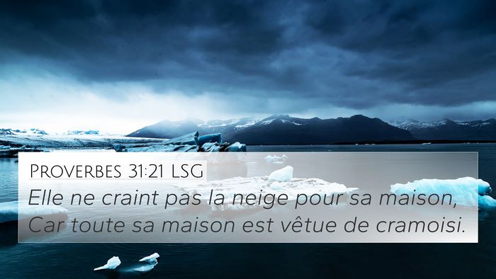 Proverbes 31:21 LSG Bible Verse Image