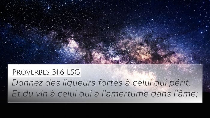 Proverbes 31:6 LSG Bible Verse Image