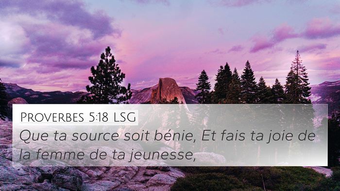 Proverbes 5:18 LSG Bible Verse Image