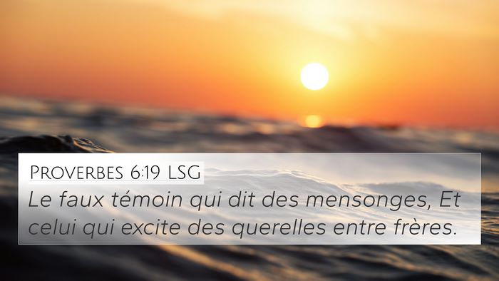 Proverbes 6:19 LSG Bible Verse Image