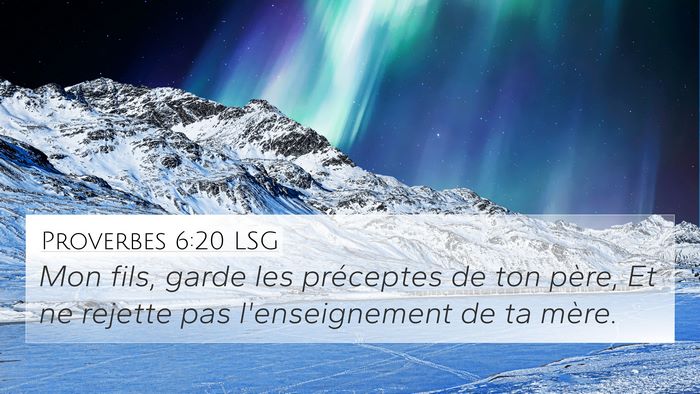 Proverbes 6:20 LSG Bible Verse Image
