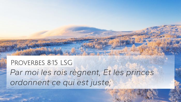 Proverbes 8:15 LSG Bible Verse Image