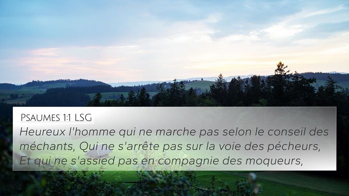 Psaumes 1:1 LSG Bible Verse Image