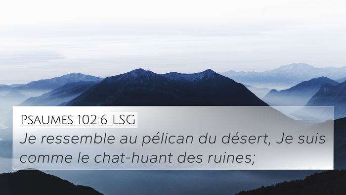 Psaumes 102:6 LSG 4K Wallpaper - Je ressemble au pélican du désert, Je suis - 4K Wallpaper Bible Verse