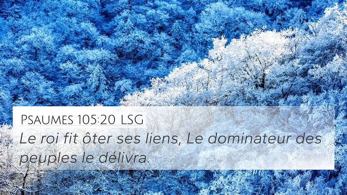 Psaumes 105:20 LSG 4K Wallpaper - Le roi fit ôter ses liens, Le dominateur des - 4K Wallpaper Bible Verse