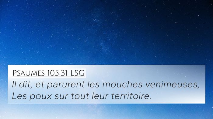 Psaumes 105:31 LSG Bible Verse Image