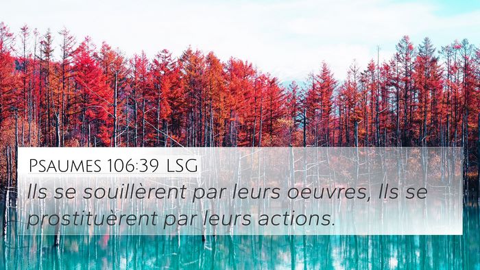 Psaumes 106:39 LSG Bible Verse Image