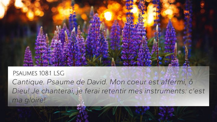 Psaumes 108:1 LSG 4K Wallpaper - Cantique. Psaume de David. Mon coeur est affermi, - 4K Wallpaper Bible Verse