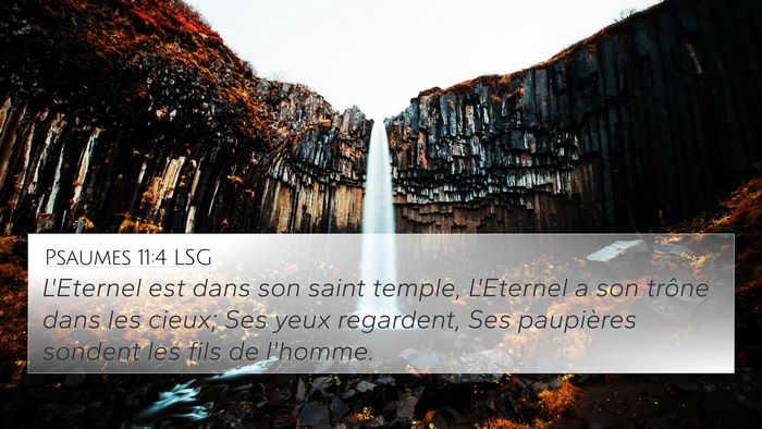 Psaumes 11:4 LSG Bible Verse Image