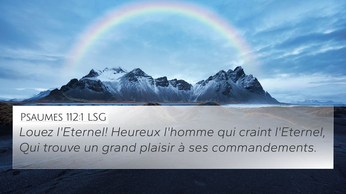 Psaumes 112:1 LSG Bible Verse Image