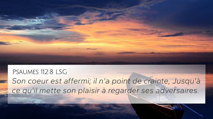 Psaumes 112:8 LSG Bible Verse Image
