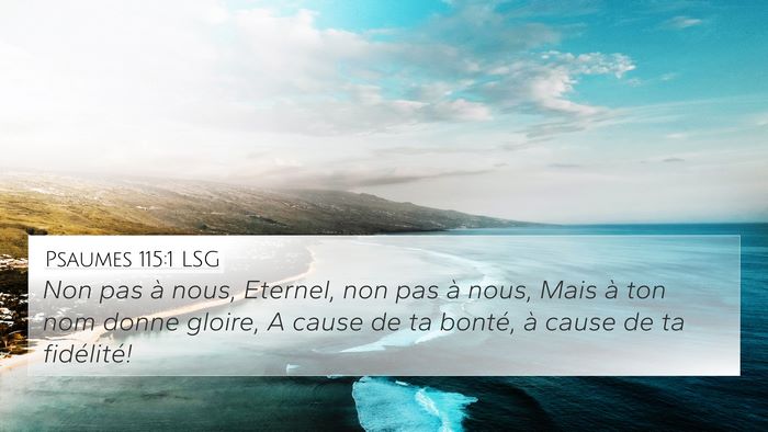 Psaumes 115:1 LSG Bible Verse Image