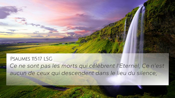 Psaumes 115:17 LSG Bible Verse Image