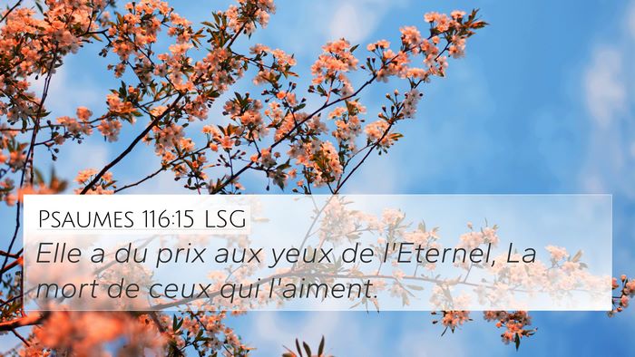 Psaumes 116:15 LSG Bible Verse Image