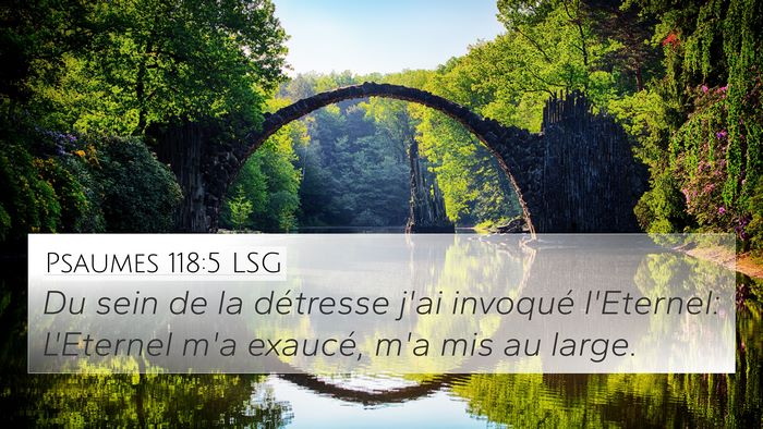 Psaumes 118:5 LSG Bible Verse Image